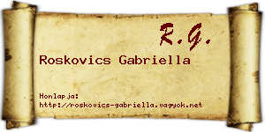 Roskovics Gabriella névjegykártya