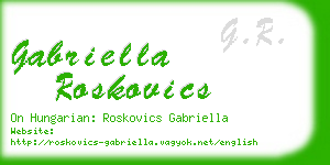 gabriella roskovics business card